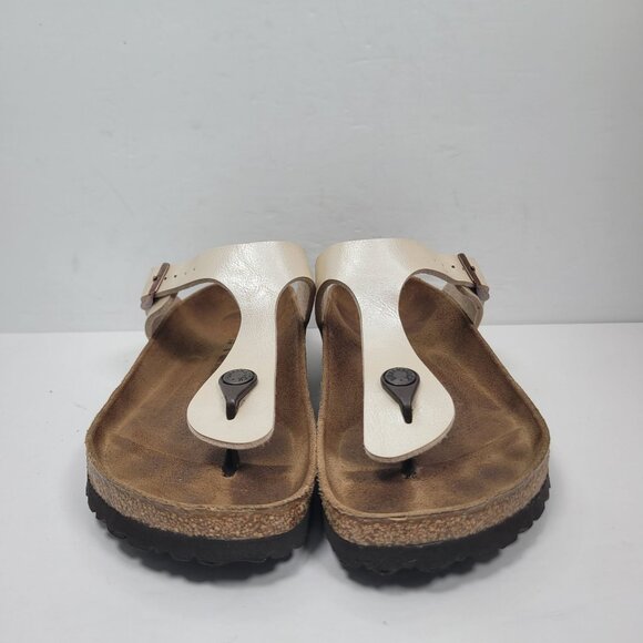 Birkenstock Women's Gizeh Birko Flor Thong Pearl White Sandal US Size 9 - Picture 3 of 9
